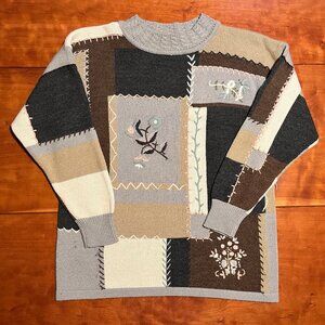 Vintage Handmade Patchwork Sweater (Unknown Brand)